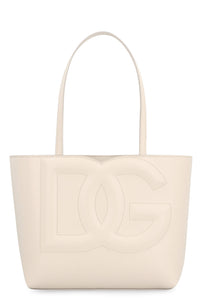 Logo leather tote